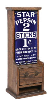 1&#162; STAR PEPSIN GUM VENDIN