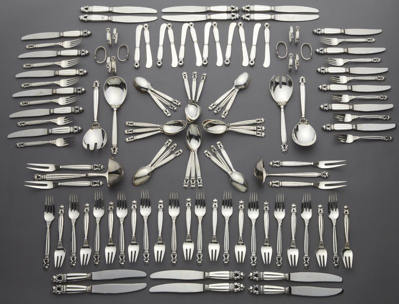 118Pcs. Georg Jensen silver Acorn