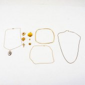 11PC GOLD FILLED NECKLACE AND