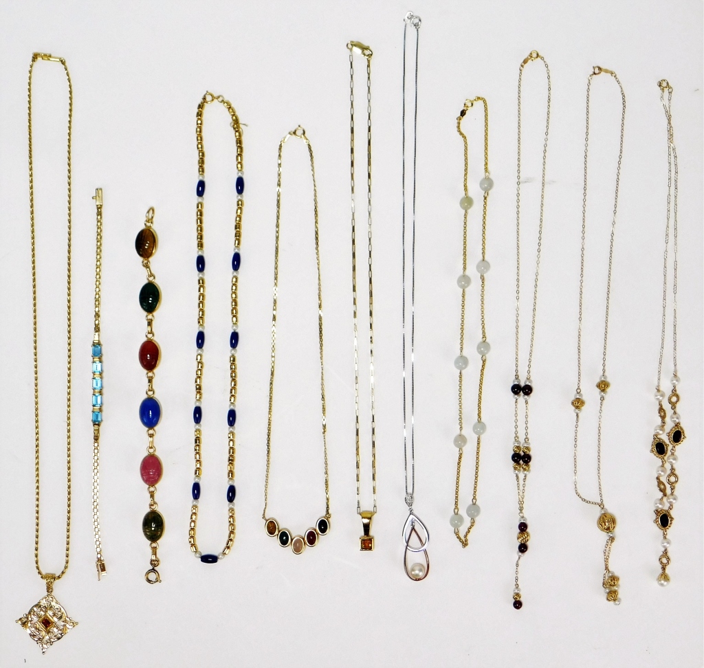 11PC LADY'S ESTATE 14K GOLD JEWELRY