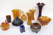 11PC LOT OF CARNIVAL GLASS<br>