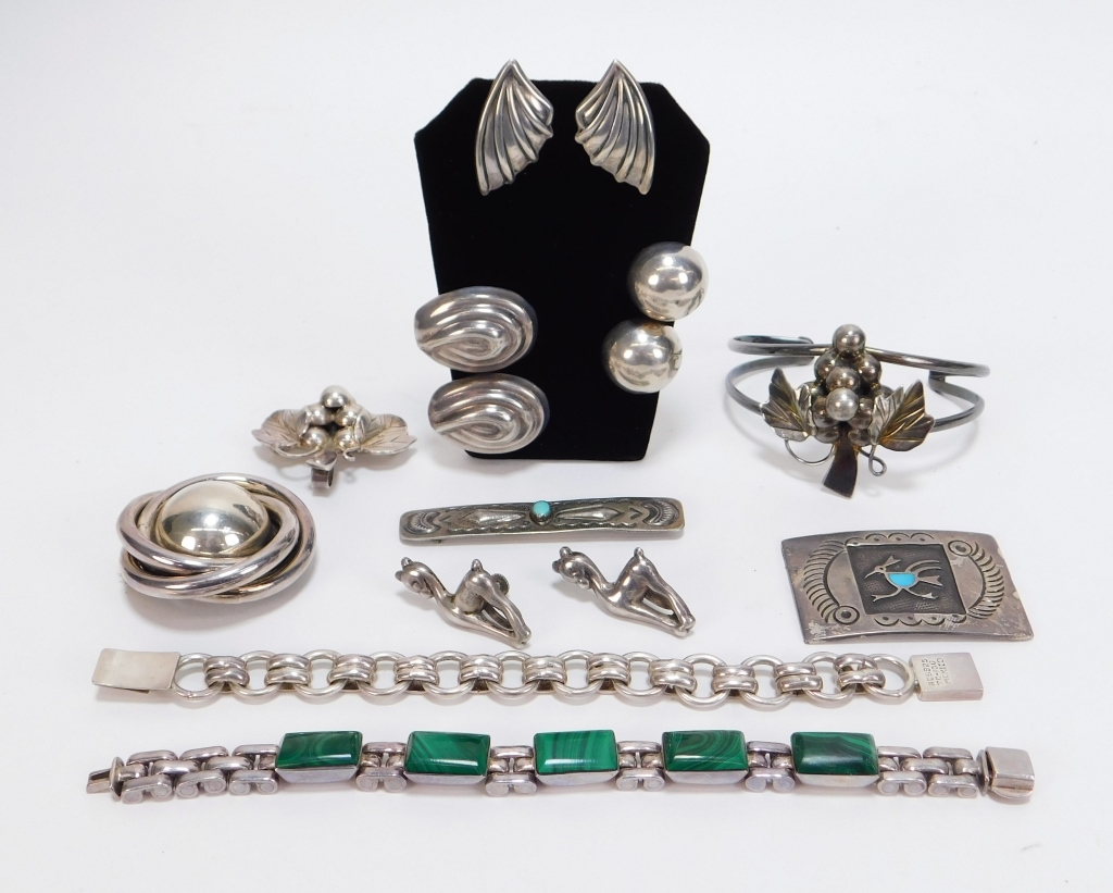 11PC MEXICAN STERLING SILVER