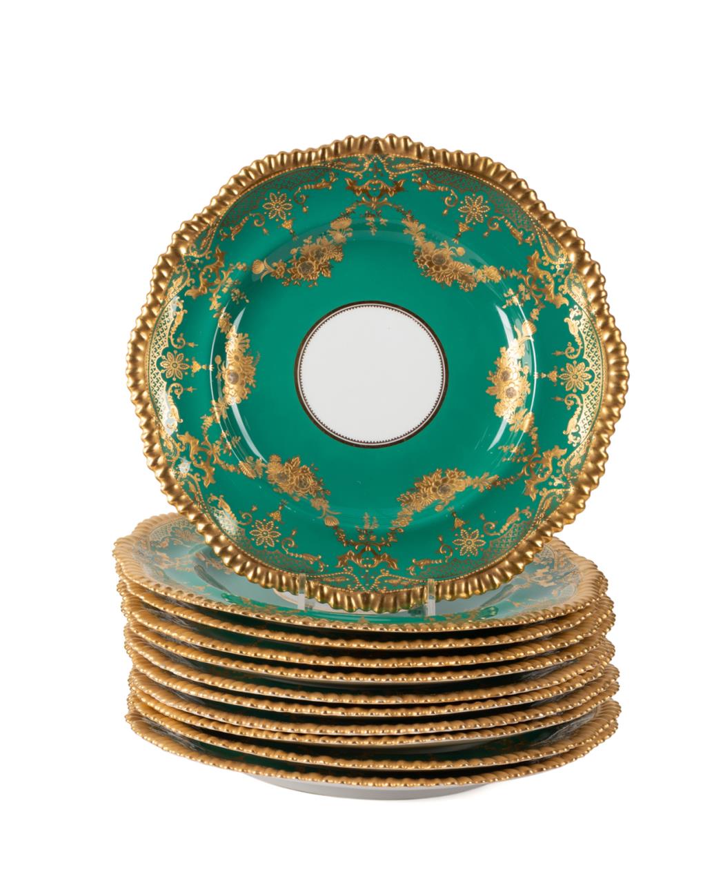 11PCS COPELAND SPODE GILDED