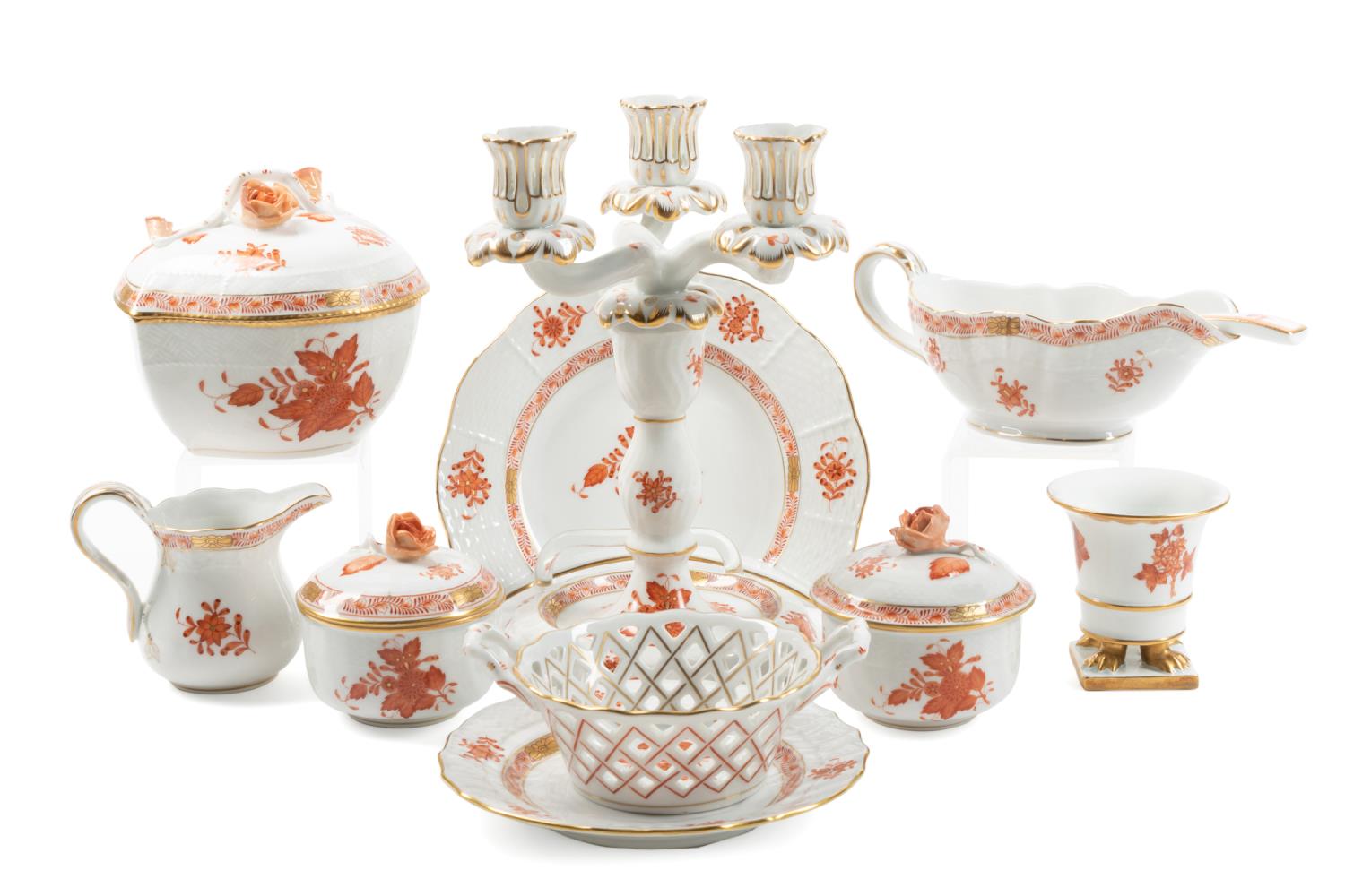 11PCS HEREND 'CHINESE BOUQUET'