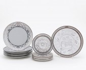 11PCS, SILVER RIMMED AND OVERL