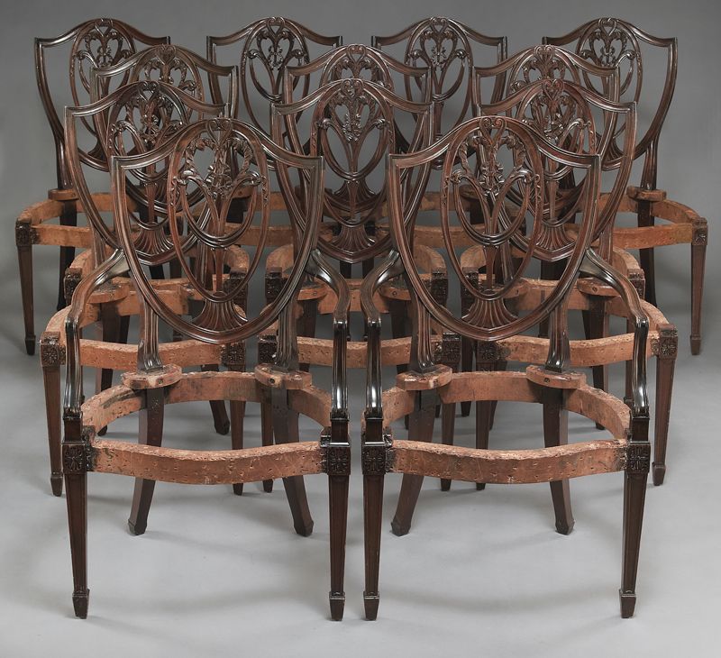 (12) American Sheraton style dining