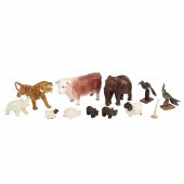 (12) Animal figurines, c/o Mor