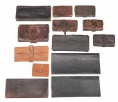 (12) Antique 19th C leather do