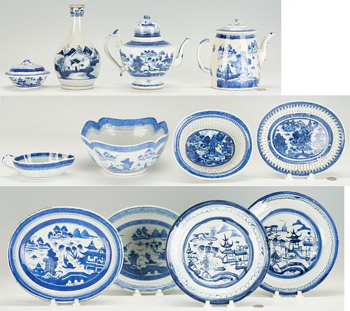 12 ASSORTED CHINESE EXPORT CANTON