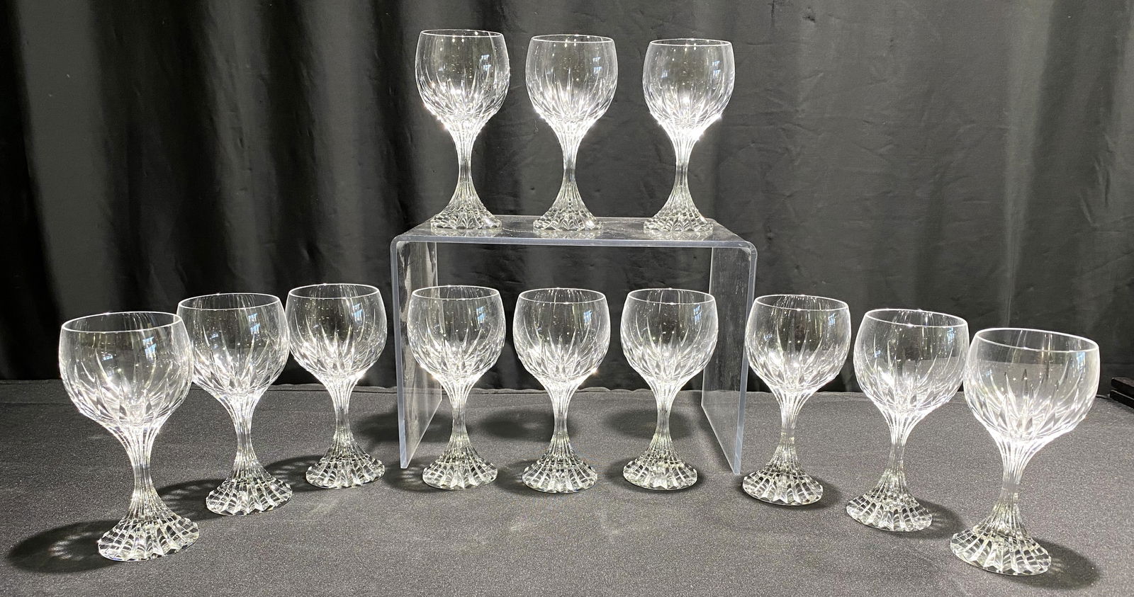 12 BACCARAT MASSENA CLARET WINE