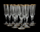 12 BACCARAT "VIENNE" GILT CHAM
