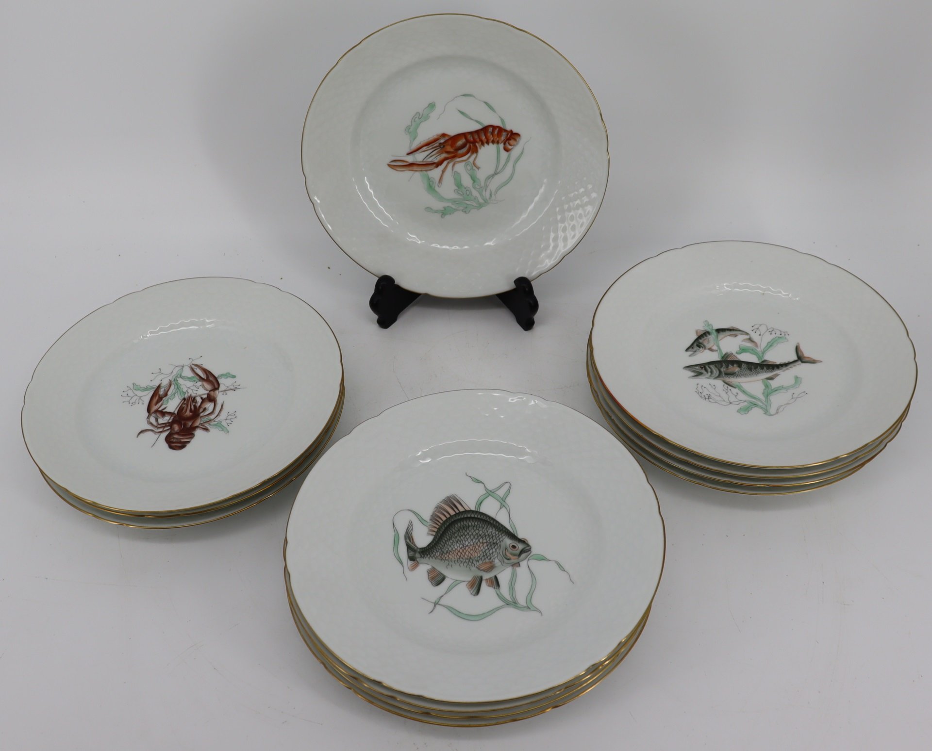 12 BING & GRANDAHL PORCELAIN FISH