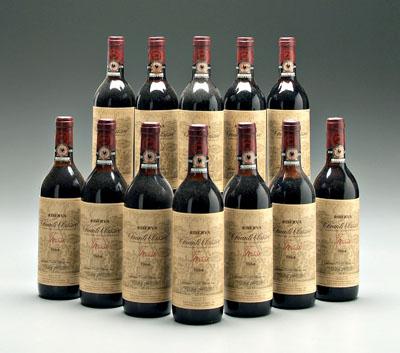 12 bottles 1964 Italian red wine,