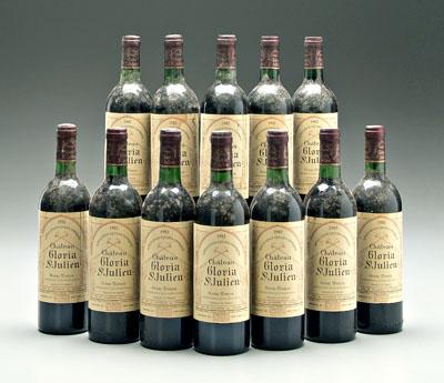 12 bottles 1982 red Bordeaux