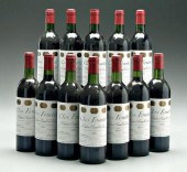 12 bottles 1982 red Bordeaux w