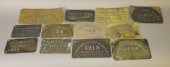 12 BRASS FACTORY BOX STENCILS