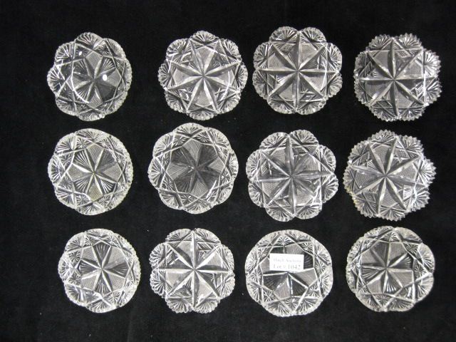 12 Brilliant Period Cut Glass