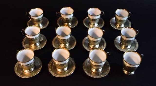 12 CARTIER STERLING DEMITASSE