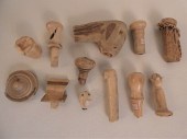 12 CARVED BONE ITEMSLot antiqu