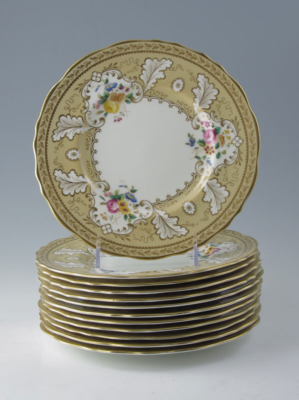12 CAULDON PLATES FOR TIFFANY &