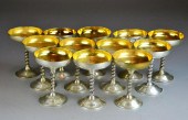 (12) Champagne Glasses - Goldw