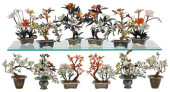 (12) CHINESE HARDSTONE FLOWERI