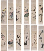 12 CHINESE SCROLL PAINTING OF