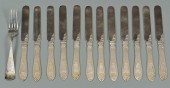 12 COIN SILVER KNIVES PLUS 1 F