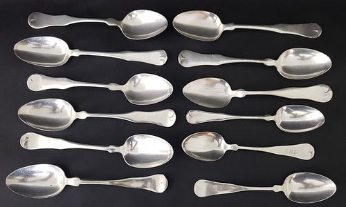 12 COIN SILVER SERVING AND