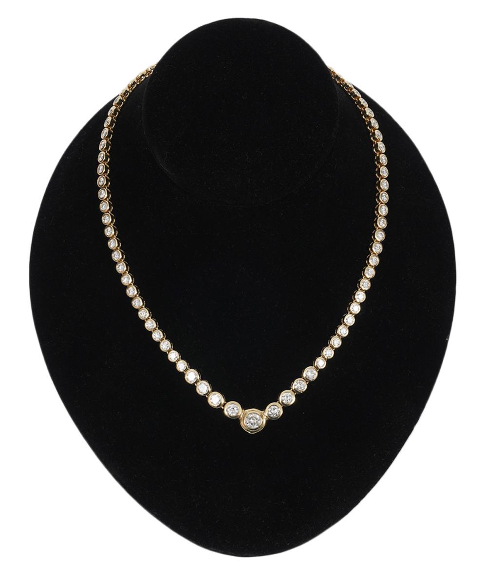 12 CT DIAMOND RIVIERA & 14KT YG