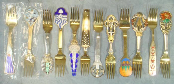 12 Danish gilt sterling and