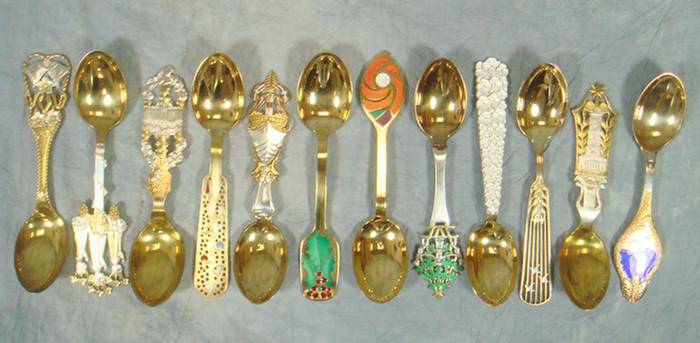 12 Danish gilt sterling and
