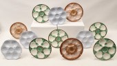 12 DECORATIVE OYSTER PLATES 12