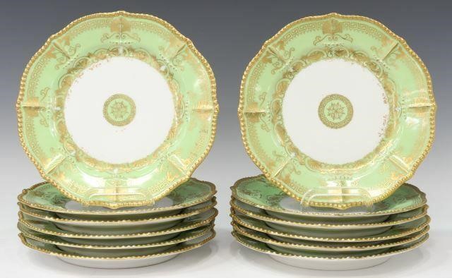 (12) ELITE LIMOGES GILT PORCELAIN