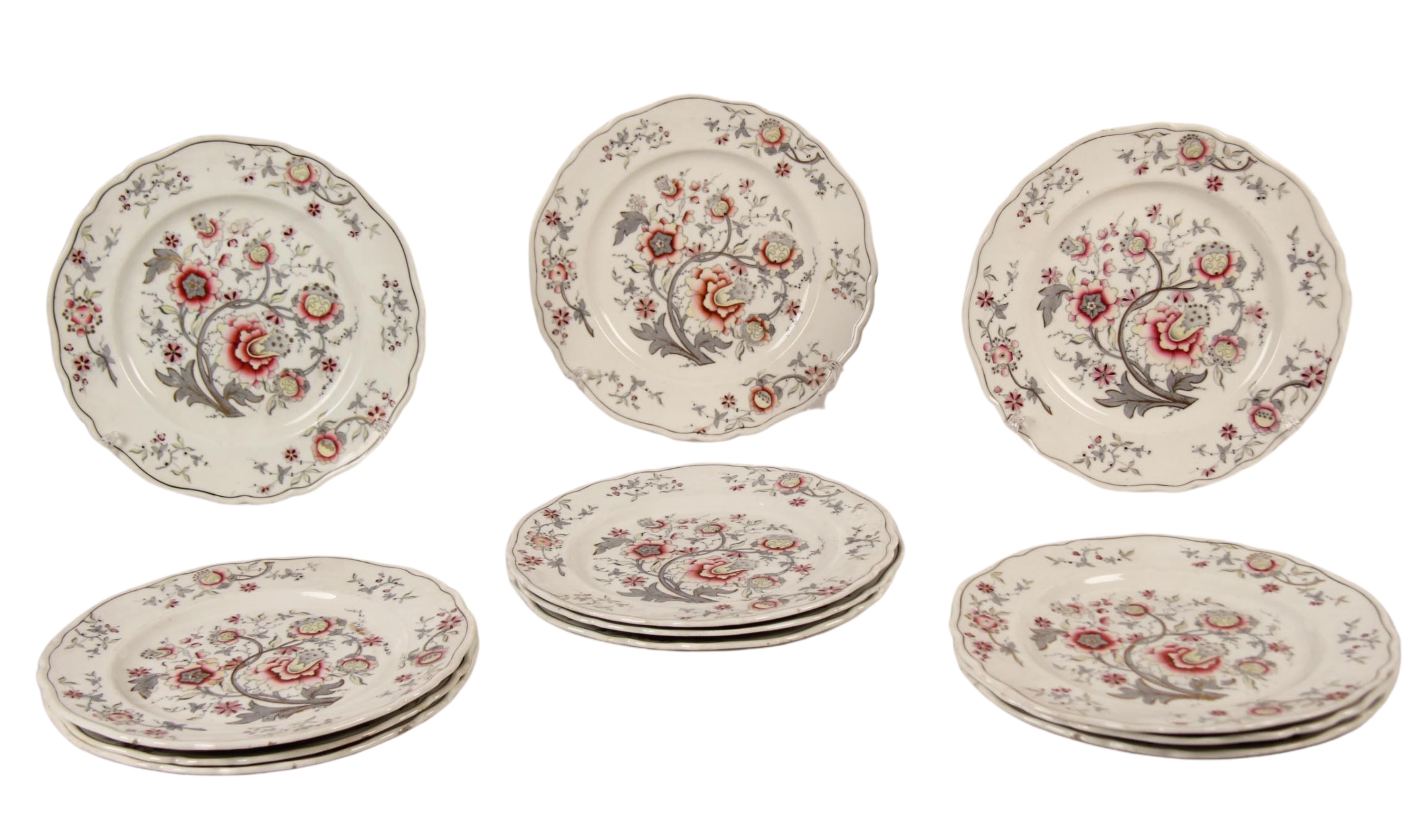 12 ENGLISH IRONSTONE 10.5" DINNER