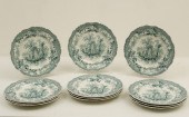 12 ENGLISH TRANSFER WARE PLATE
