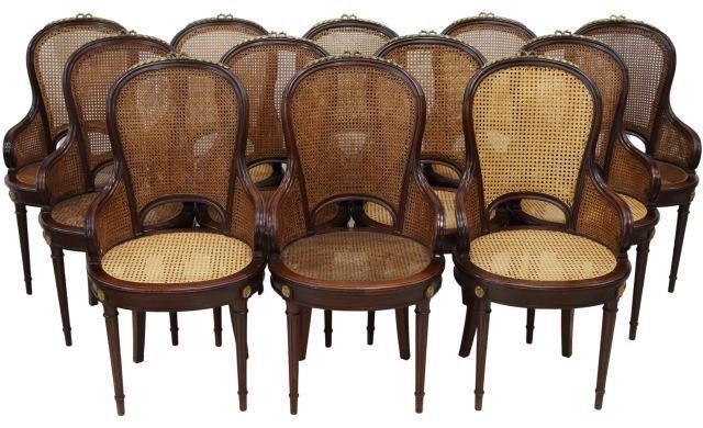 (12) FRENCH LOUIS XVI STYLE CANED