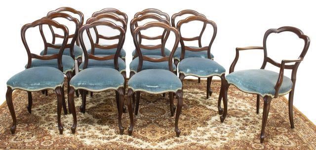(12) FRENCH MAHOGANY BALLOON-BACK