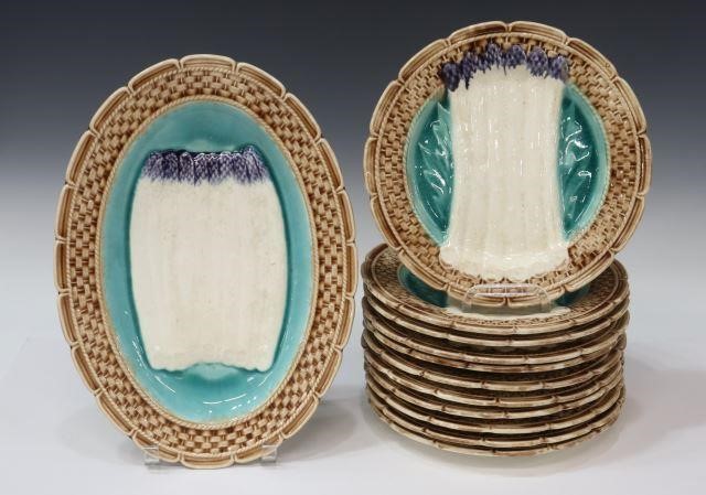 (12) FRENCH ORCHIES MAJOLICA 