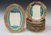 (12) FRENCH ORCHIES MAJOLICA