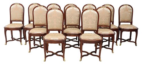 (12) FRENCH ORMOLU-MOUNTED DINING