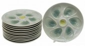 (12) FRENCH SALINS FAIENCE OYS