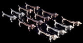 (12) FRENCH SILVERPLATE DACHSH