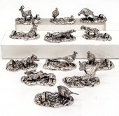 12 GERMAN 800 SILVER ANIMAL NA