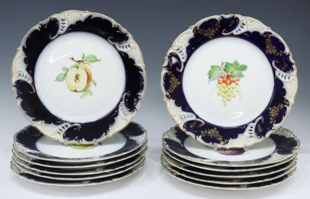(12) GERMAN NYMPHENBURG COBALT
