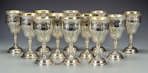 12 GOBLETS, CHANTILLY PATTERN12