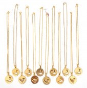 12 GOLD PLATED NECKLACES BY BE