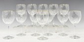(12) GOLD-RIMMED CRYSTAL STEMW