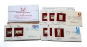 12 GOLDEN REPLICAS OF US STAMP