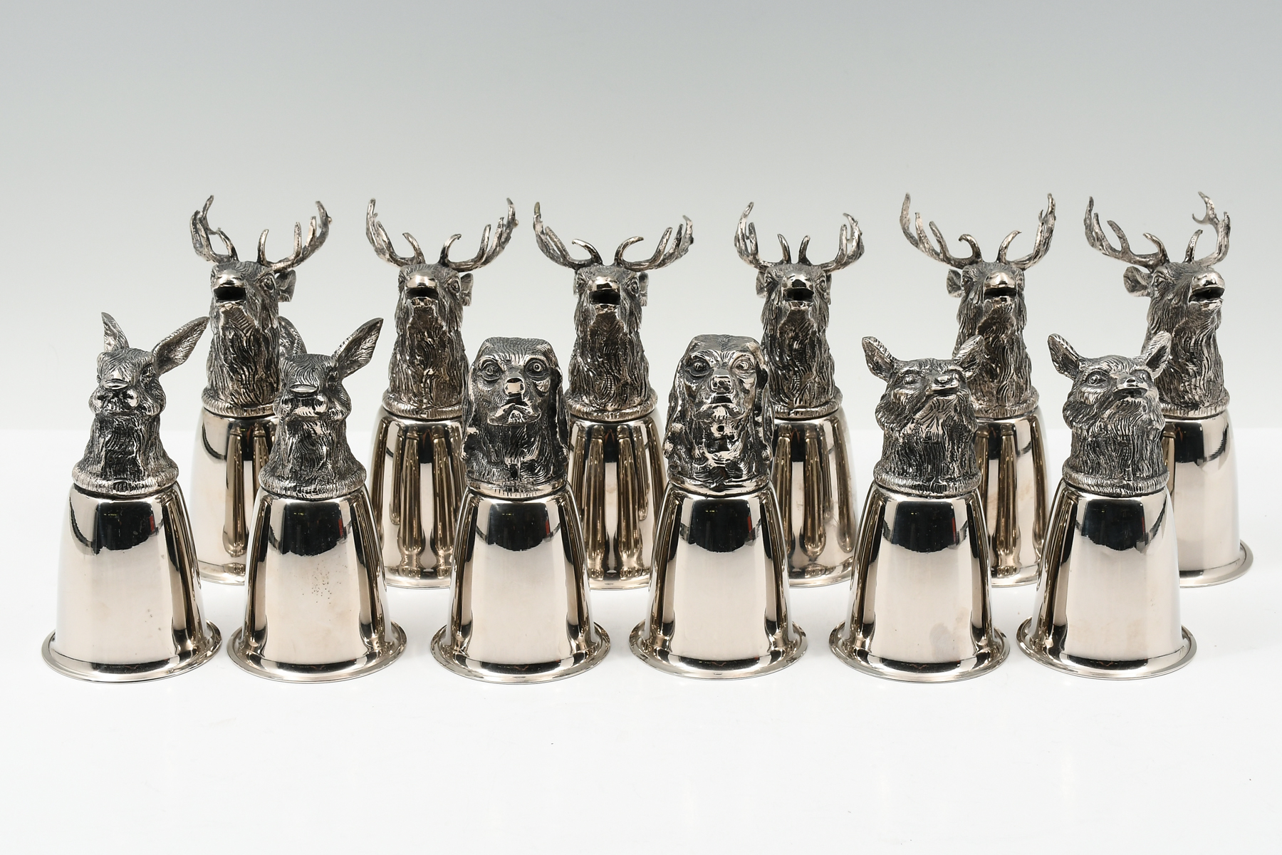 12 GUCCI SILVER PLATED ANIMAL